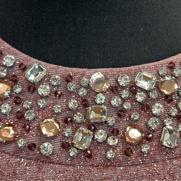 Eliza J Embellished Sparkle Knit Sheath Dress in Dusty Mauve Sz 2 NWT - Picture 5 of 17